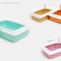 HKM-7510333 Compact Cat Litter Box for Small Spaces - Easy to Clean Design