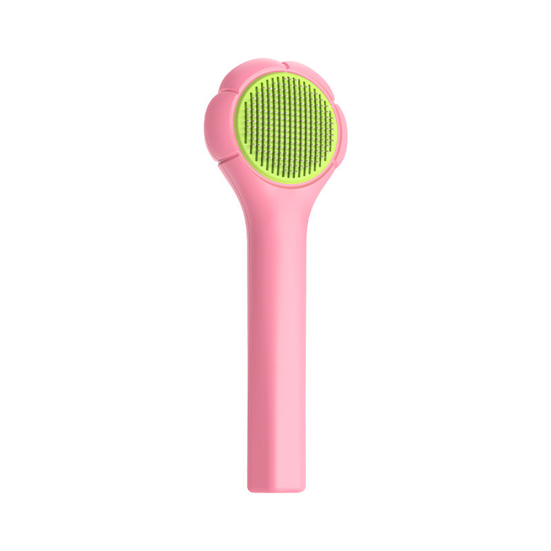 HKM-7510461 Pet Hair Removal Massage Comb for Cats and Dogs, Short Hair Grooming Tool, ABS and Steel Material, Gentle Stroke Cleaner