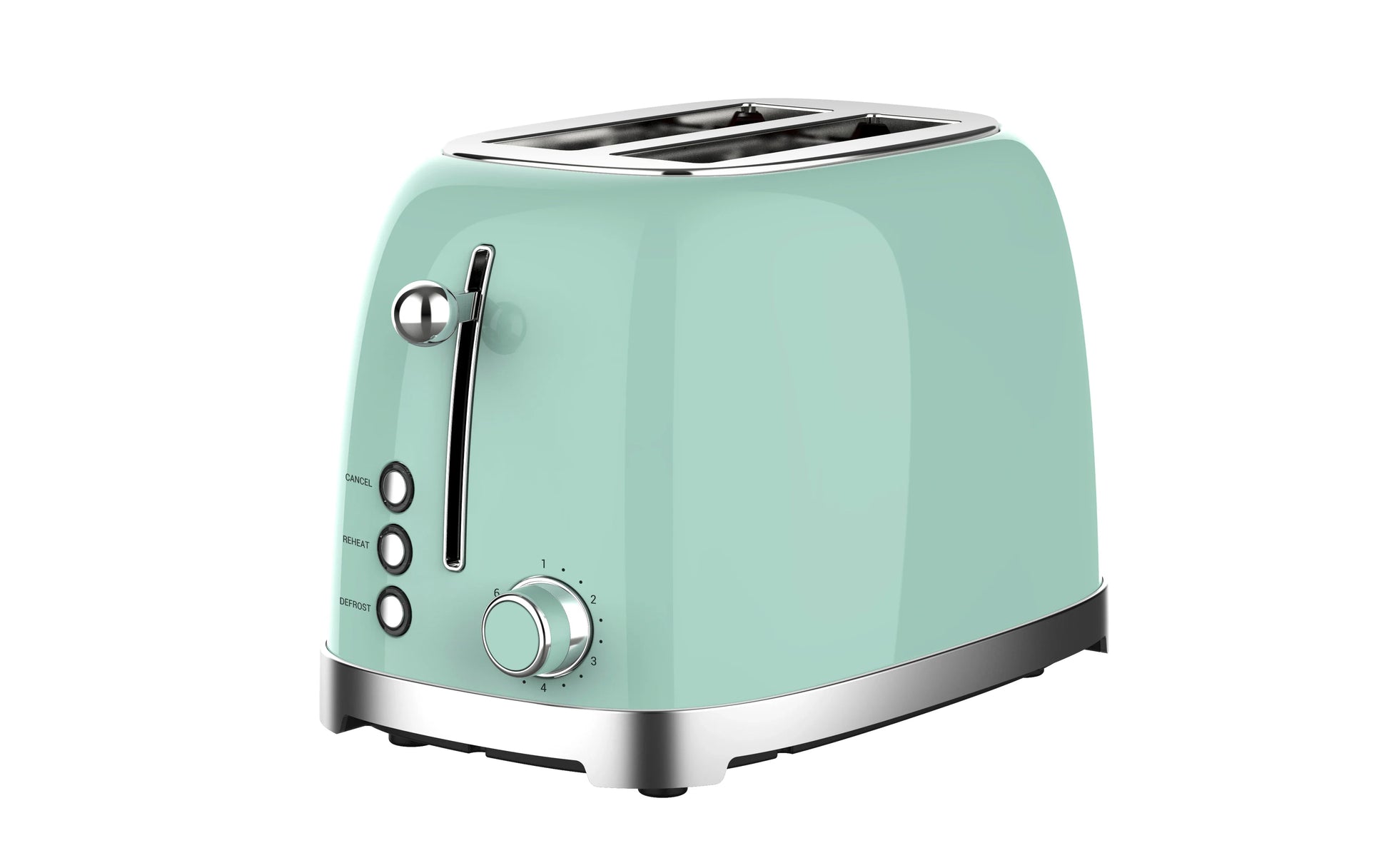 HKM-751059 Retro 2-Slice Stainless Steel Electric Pop-Up Toaster with Grill Feature