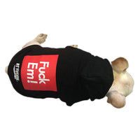 HKM-7511229 Casual Cotton Sweater for Dogs in Gray and Black, Sizes XS to XXL