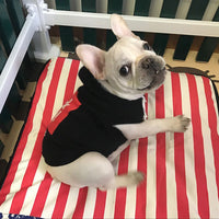 HKM-7511229 Casual Cotton Sweater for Dogs in Gray and Black, Sizes XS to XXL
