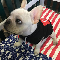 HKM-7511229 Casual Cotton Sweater for Dogs in Gray and Black, Sizes XS to XXL