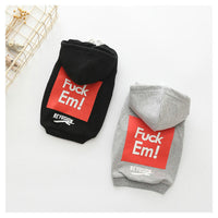 HKM-7511229 Casual Cotton Sweater for Dogs in Gray and Black, Sizes XS to XXL