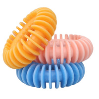HKM-7513277 Durable Rubber Dog Toy for Chewing and Molar Health - Yellow, Blue, Pink Options