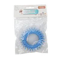 HKM-7513277 Durable Rubber Dog Toy for Chewing and Molar Health - Yellow, Blue, Pink Options