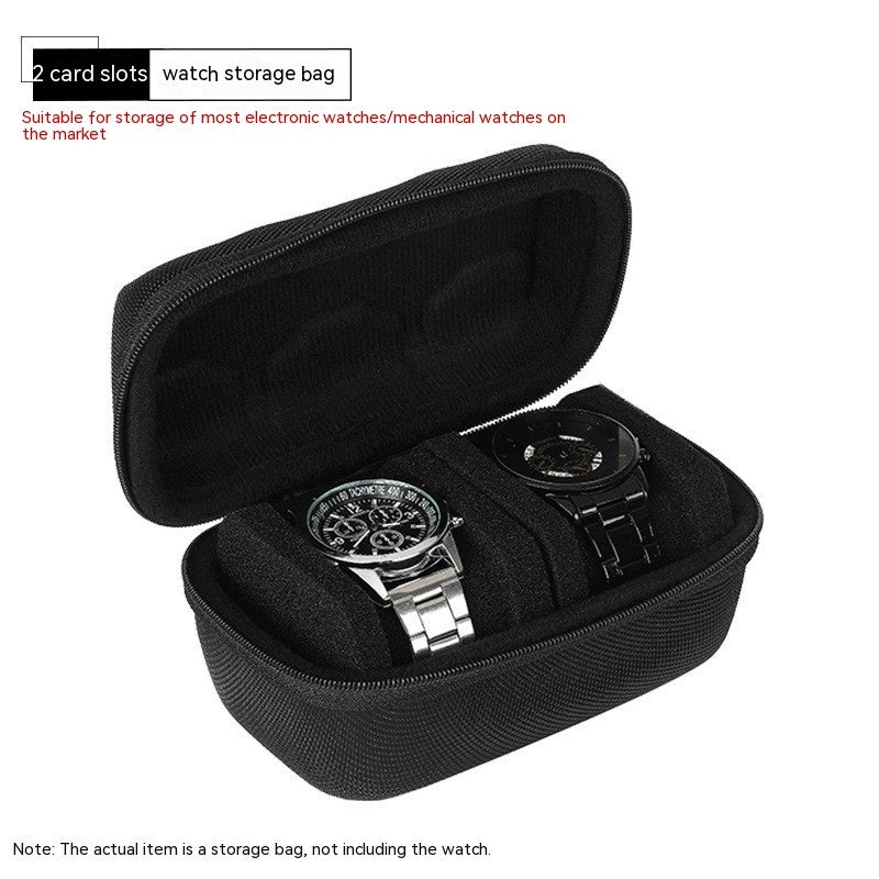 HKM-751379 Portable Mechanical Watch Storage Bag - Waterproof, Drop-Resistant with EVA Padding and Velvet Lining
