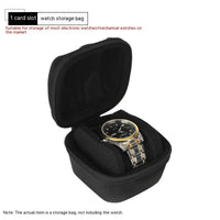 HKM-751379 Portable Mechanical Watch Storage Bag - Waterproof, Drop-Resistant with EVA Padding and Velvet Lining