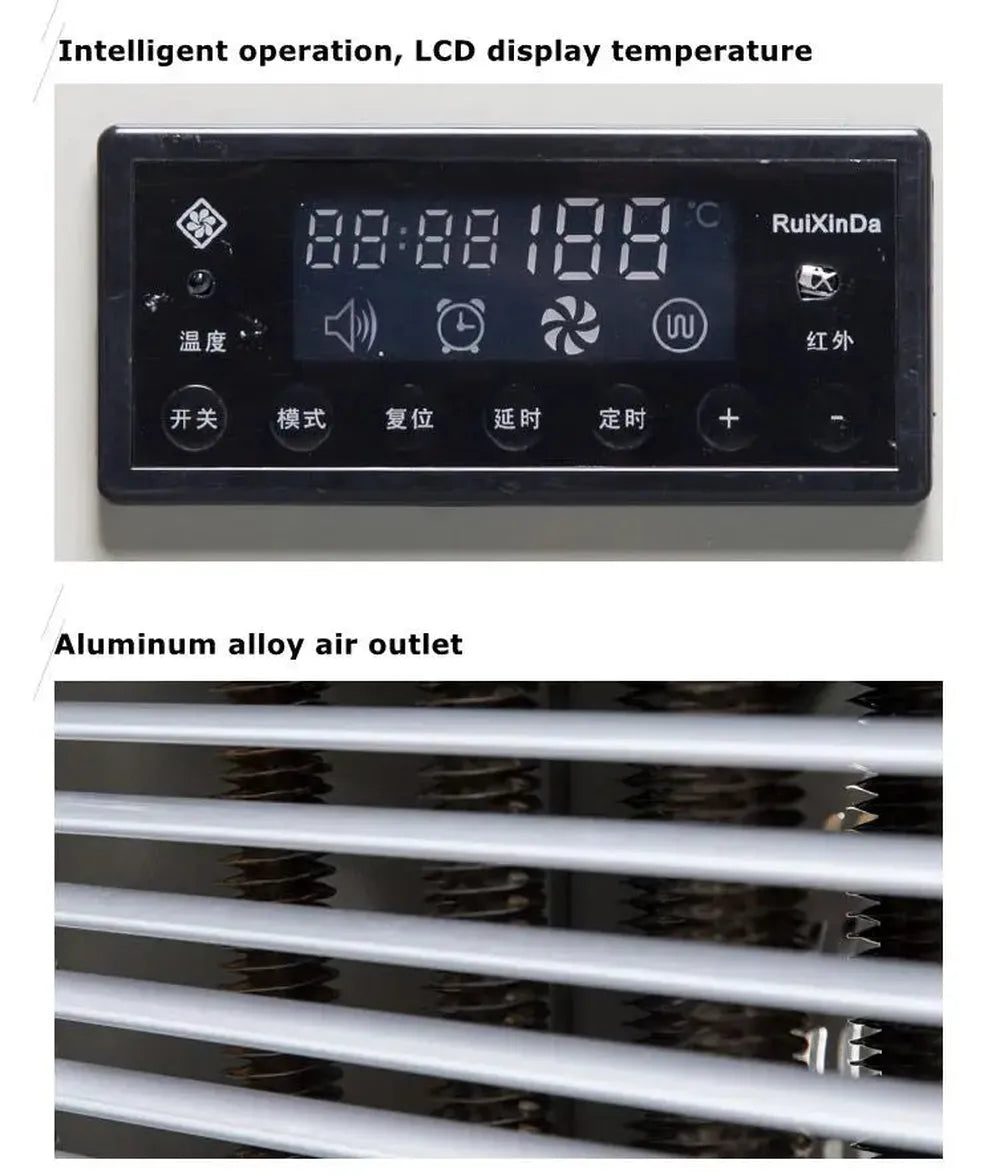 HKM-751507 Industrial Electric Fan Heater with Digital Display and Overheat Protection