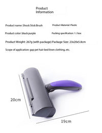 HKM-7516221 Pet Hair Remover Tool - Lightweight Plastic Lint Cleaner in Multiple Colors