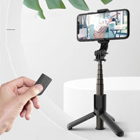HKM-751635 Universal Mini Tripod Selfie Stick with Mobile Phone Holder for Live Streaming and Photography