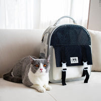 HKM-7516861 Portable Foldable Cat and Dog Backpack with Large Capacity - Lightweight Oxford Material for Pets