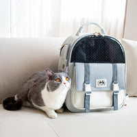 HKM-7516861 Portable Foldable Cat and Dog Backpack with Large Capacity - Lightweight Oxford Material for Pets