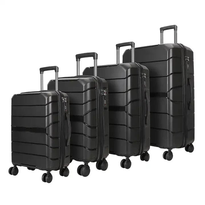 HKM-751699 4-Piece Multifunctional PP Trolley Luggage Set for Travel - 14, 20, 24, and 28 Inch Sizes