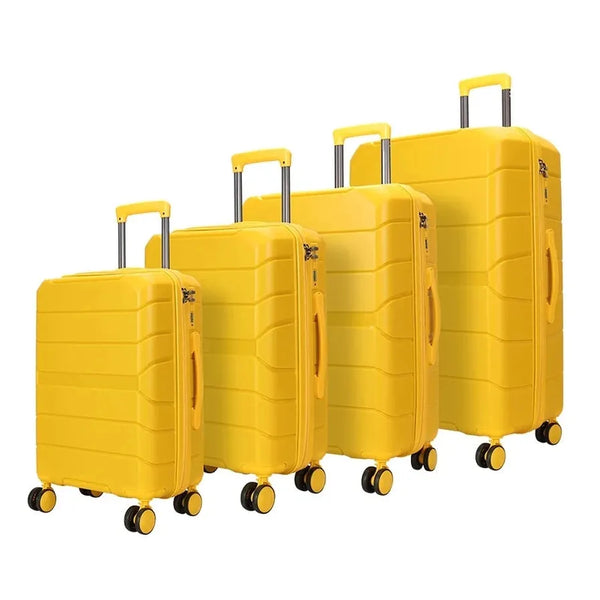 HKM-751699 4-Piece Multifunctional PP Trolley Luggage Set for Travel - 14, 20, 24, and 28 Inch Sizes