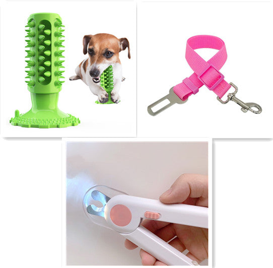 HKM-7519037 Sounding Dog Toothbrush Toy for Effective Molar Cleaning - TPR Material, Multiple Colors
