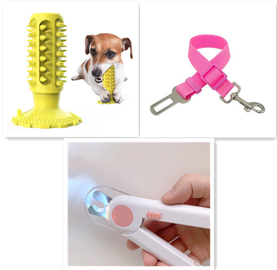 HKM-7519037 Sounding Dog Toothbrush Toy for Effective Molar Cleaning - TPR Material, Multiple Colors