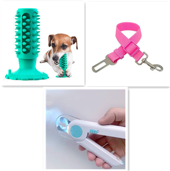 HKM-7519037 Sounding Dog Toothbrush Toy for Effective Molar Cleaning - TPR Material, Multiple Colors