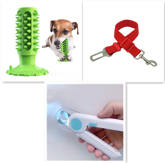 HKM-7519037 Sounding Dog Toothbrush Toy for Effective Molar Cleaning - TPR Material, Multiple Colors