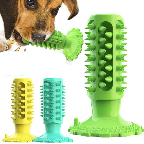 HKM-7519037 Sounding Dog Toothbrush Toy for Effective Molar Cleaning - TPR Material, Multiple Colors