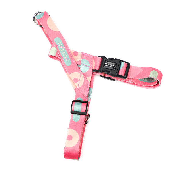HKM-7519677 Durable Nylon Cat Chest Strap with Soft Polyester Leash for Comfortable Control
