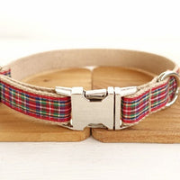 HKM-7520189 Red Plaid Polyester Dog Leash - Various Sizes Available