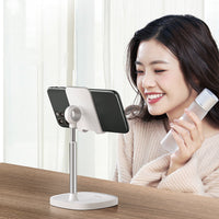 HKM-752019 Adjustable Rotating Desktop Support for Phones and Tablets - White and Black Options