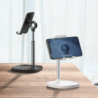 HKM-752019 Adjustable Rotating Desktop Support for Phones and Tablets - White and Black Options