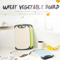 HKM-752019 Wheat Straw Fibre Cutting Board Set - Flexible, BPA Free, Anti-Slip, 3 Pieces
