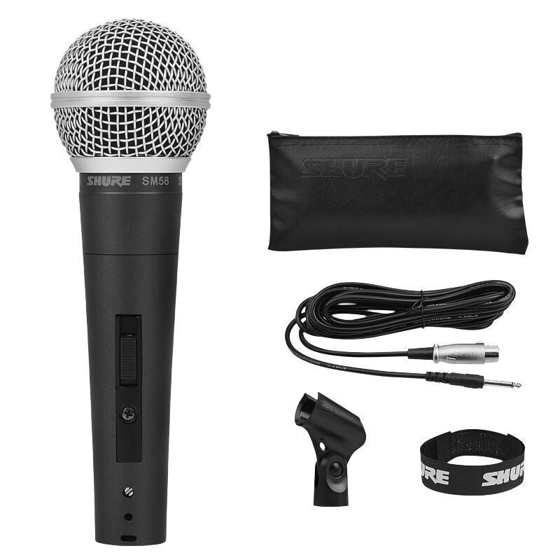 HKM-752019 Wired Dynamic Microphone with Wind Filter and Adjustable Bracket, Ideal for Vocals and Karaoke