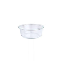 HKM-7520573 Elegant Glass and Beech Pet Bowl - Available in Large (800ml) and Small (480ml) for Cats and Dogs