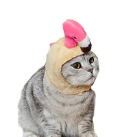 HKM-7520957 Adorable Sunflower Cat Headdress Wig for Pets - Cute Dress-Up Hat for Halloween and Seasonal Celebrations
