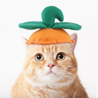 HKM-7520957 Adorable Sunflower Cat Headdress Wig for Pets - Cute Dress-Up Hat for Halloween and Seasonal Celebrations
