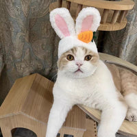 HKM-7520957 Adorable Sunflower Cat Headdress Wig for Pets - Cute Dress-Up Hat for Halloween and Seasonal Celebrations