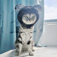 HKM-7520957 Adorable Sunflower Cat Headdress Wig for Pets - Cute Dress-Up Hat for Halloween and Seasonal Celebrations