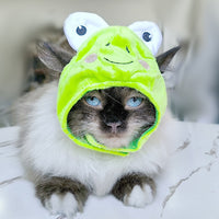 HKM-7520957 Adorable Sunflower Cat Headdress Wig for Pets - Cute Dress-Up Hat for Halloween and Seasonal Celebrations