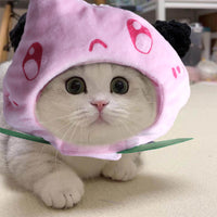 HKM-7520957 Adorable Sunflower Cat Headdress Wig for Pets - Cute Dress-Up Hat for Halloween and Seasonal Celebrations
