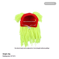 HKM-7520957 Adorable Sunflower Cat Headdress Wig for Pets - Cute Dress-Up Hat for Halloween and Seasonal Celebrations