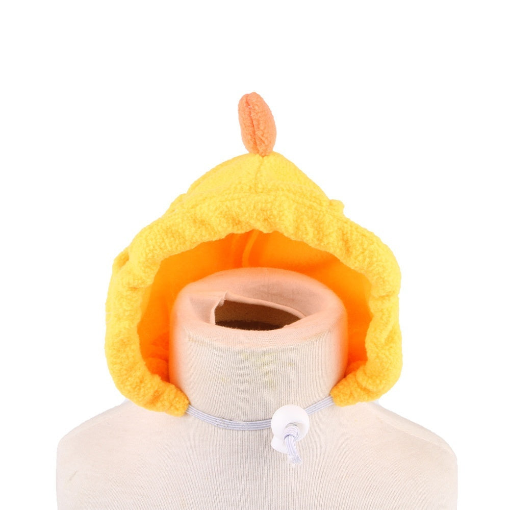 HKM-7520957 Adorable Sunflower Cat Headdress Wig for Pets - Cute Dress-Up Hat for Halloween and Seasonal Celebrations