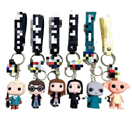 HKM-752147 3D Cartoon Harry Potter Keychain – PVC Car Pendant & Backpack Accessory