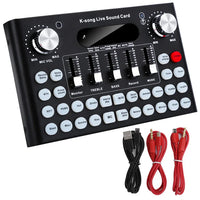 HKM-752211 External USB Sound Card Mixer for Live Karaoke and Audio Streaming
