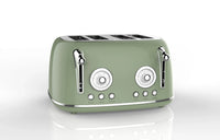 HKM-752211 Wide Slot 4-Slice Toaster with Adjustable Browning Levels and Extra Lift Function