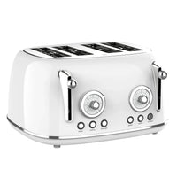 HKM-752211 Wide Slot 4-Slice Toaster with Adjustable Browning Levels and Extra Lift Function