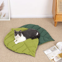 HKM-7523645 Leaf-Shaped Cat Mattress Nest - Double-Sided Warm and Comfortable Pad for Cats and Dogs