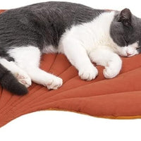 HKM-7523645 Leaf-Shaped Cat Mattress Nest - Double-Sided Warm and Comfortable Pad for Cats and Dogs