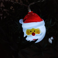HKM-752595 Santa Claus and Snowman String Lights for Holiday Decorations - 1.6m with 20 Lamps