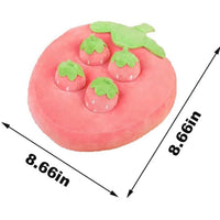 HKM-7527613 Interactive Plush Strawberry Snuffle Mat for Dogs, Bunnies, and Guinea Pigs - Feed, Entertain, and Stimulate