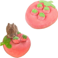 HKM-7527613 Interactive Plush Strawberry Snuffle Mat for Dogs, Bunnies, and Guinea Pigs - Feed, Entertain, and Stimulate