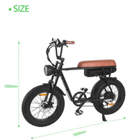 HKM-752787 750W/1000W Electric Fat Tire Mountain Bike with 7-Speed Gears and 48V Lithium Battery