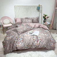 HKM-752787 Cotton Digital Print Bed Sheet and Quilt Cover Set in Multiple Sizes