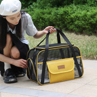 HKM-7528381 Breathable One-Shoulder Pet Carrier Bag in Solid Colors